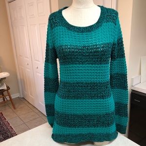 Bobbie Brooks loose knit sweater in turquoise
